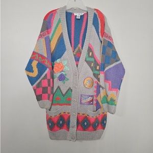 VTG. Together 90’s Cardigan Sweater Button Front/Pockets Women’s Size: Medium